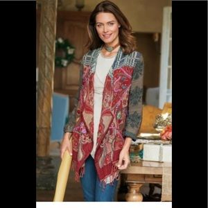 Soft Surroundings Wool Tapestry Juliette Cardigan